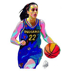Caitlin Clark Indiana Fever Basketball Poster Print Wall Art 18x24